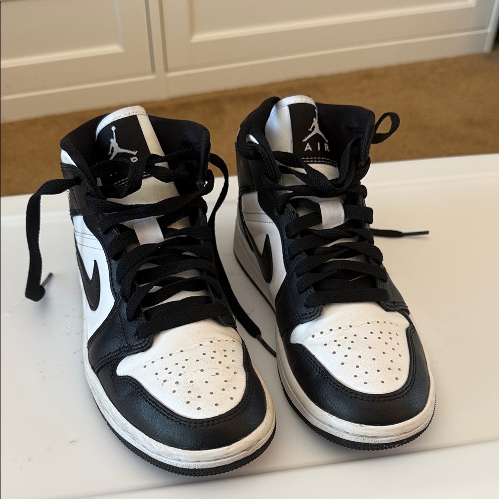 Jordan Black and White Sneakers